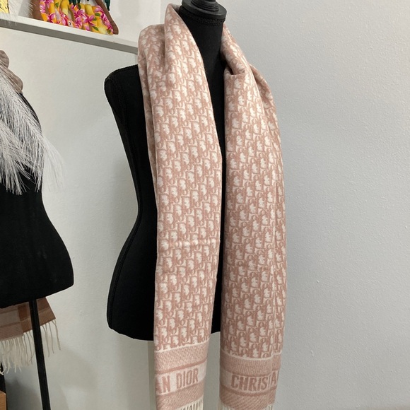 Dior Accessories - Dior Blush Pink Monogram Scarf